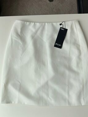 NWT Nasty Gal mini pelmet skirt -white